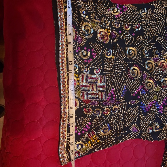 Vintage BlackTie fully beaded Top by Oleg Cassini (med-lg see measurements) - Picture 7 of 9
